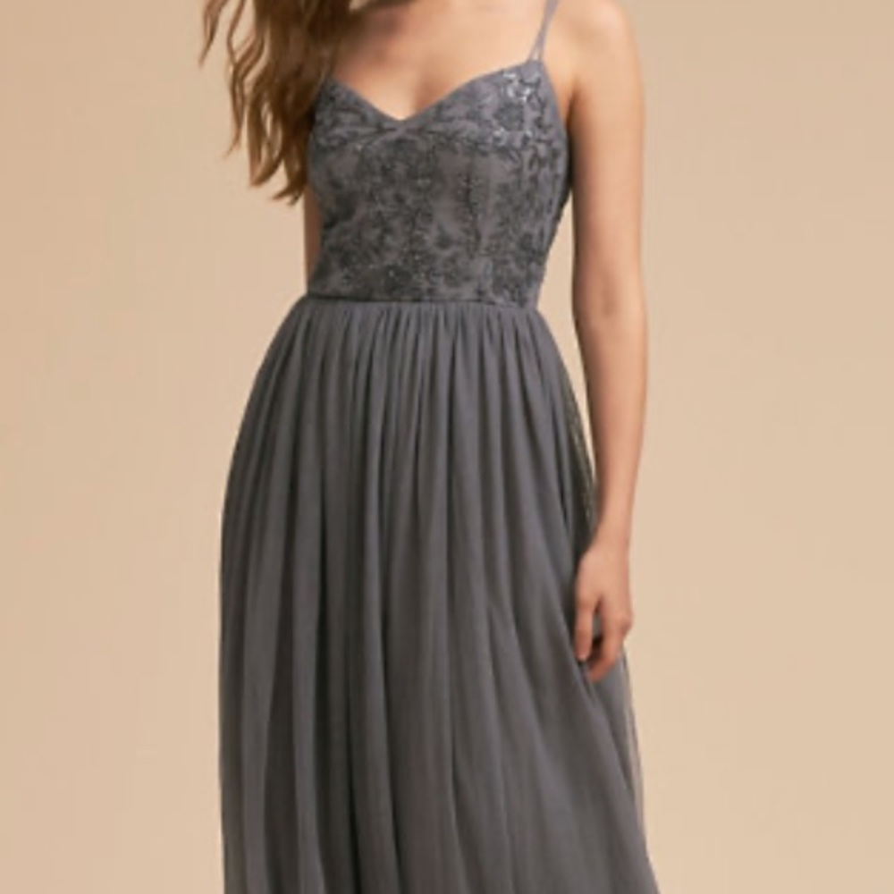 A-line Floor-Length Tulle Dress with Sequins